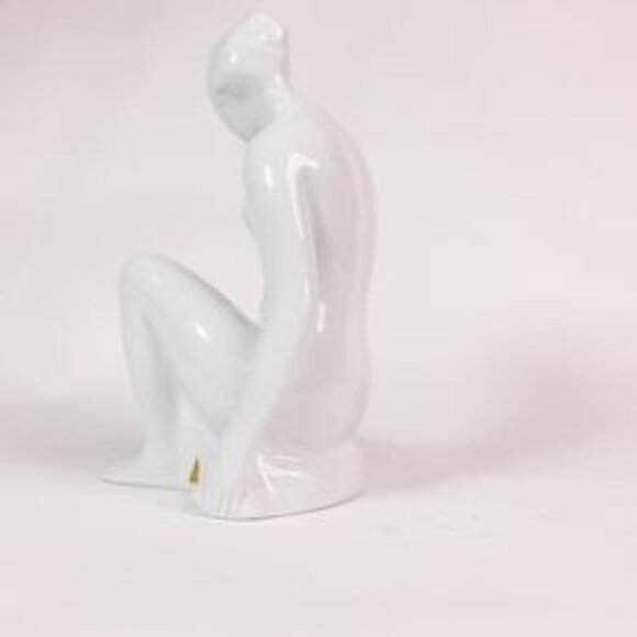 Royal Dux All White Nude Porcelain Figure - Picture 4 of 8